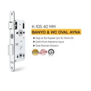 K105 Banyo-Wc Kilidi 40Mm Oval Şahsuvar