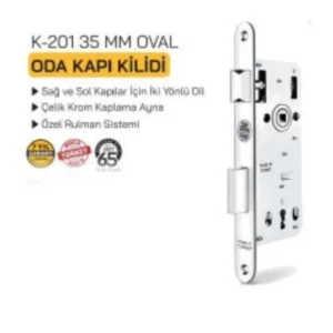 K201 Oda Kilidi 35Mm Oval Şahsuvar