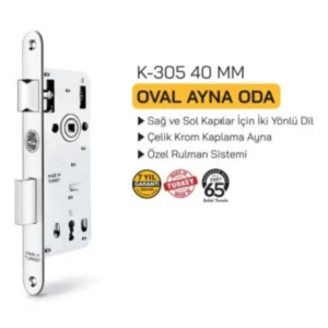 K305 Oda Kilidi 40Mm Oval Şahsuvar