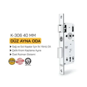 K306 Oda Kilidi 40Mm Düz Şahsuvar