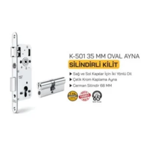 K501 Daire Kilidi Silindirli 35Mm Oval Şahsuvar