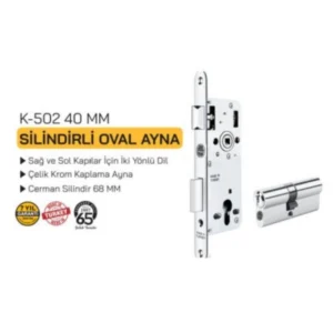 K502 Daire Kilidi Silindirli 40Mm Oval Şahsuvar