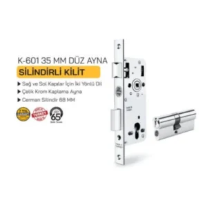 K601 Daire Kilidi Silindirli 35Mm Düz Şahsuvar