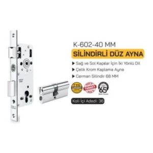 K602 Daire Kilidi Silindirli 40Mm Düz Şahsuvar