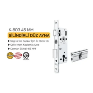 K603 Daire Kilidi Silindirli 45Mm Düz Şahsuvar